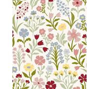 Arthouse Pretty Meadow Natural & Mulitcolour Wallpaper