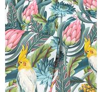 Arthouse Rainforest Escape Design Green Pink Paste The Paper Vinyl Wallpaper