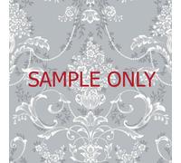 SOPHIE LAURENCE Rasch Amelie Damask Floral Blue White Wallpaper for Bedroom and Living Room Decor, Elegant Wall Covering, 10m Roll