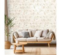 Arthouse Rasch Fiji Leaf Neutral Wallpaper Roll Bedroom Living Room Hallway Wall Decor Full Roll