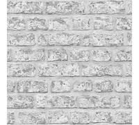 Arthouse Rustic Brick Grey Wallpaper - Realistic Effect - Weathered & Rustic Feel - On-Trend Contemporary Loft Look - Photographic Style Stunning Design Detail - Appears Textured but Smooth - 889606