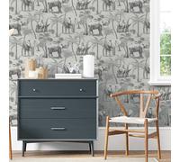 Arthouse Safari Elephant Charcoal Wallpaper