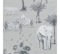 Arthouse Safari Lagoon Wallpaper in Grey Arthouse Grey