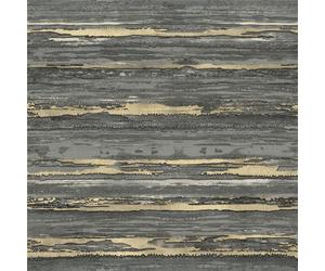 Arthouse Sahara Black Champagne Wallpaper 100177AH - Vinyl Texture Plain Stone