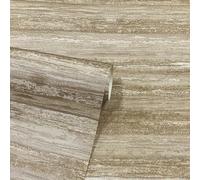 Arthouse Sahara Texture Stripe Effect Distressed Look Metallic Wallpaper Vinyl Cream Taupe Brown 297706
