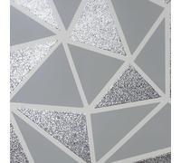 Arthouse Sequin Fragments Silver & Grey Wallpaper