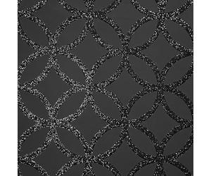 Arthouse | Sequin Geo Black Wallpaper | Sparkly Glitter Geo Design on Matt Black Background | Paste The Paper Method | 600 x 53cm