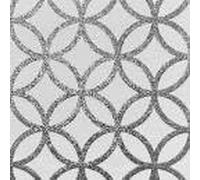 Arthouse Sequin Geo White/Silver Wallpaper 921707