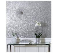 Arthouse Sequin Sparkle Silver Wallpaper
