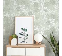 Arthouse Soft Leaves Green Wallpaper Natural