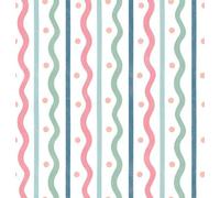 Arthouse Squiggle Stripe Pink Multi Wallpaper
