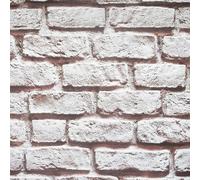 Arthouse Sunshine Natural Brick Wallpaper - Neutral Natural Brown Minimal Urban Look - 3D Loft Style Photograph Print - Subtle Textured Finish - Feature Wall - Easy to Apply - Paste the Paper - 908007