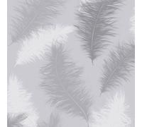 Arthouse Sussurro Feather Wallpaper in Grey Arthouse Grey