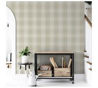 Arthouse Tartan Cream Wallpaper