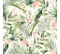 Arthouse Tropical Floral Pink Green Wallpaper Flower Botanical Nature Modern