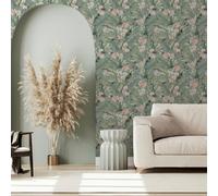 Arthouse Tropical Floral Sea Blue Wallpaper