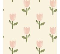 Arthouse Tulipa Cream & Blush Pink Wallpaper