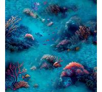 Arthouse Under The Sea Blue Wallpaper Fish Coral Realistic Modern Feature Wall