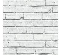 Arthouse Wallpaper Arthouse VIP White Brick Whitewashed 623004 White