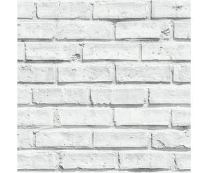 Arthouse Wallpaper Arthouse VIP White Brick Whitewashed 623004 White