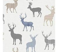 Arthouse Wallpaper Country Stag Blue Grey 942402 Full Roll