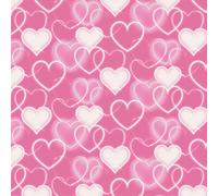 Neon Heart Pink White Wallpaper Arthouse 100222Ah