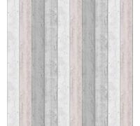 Arthouse Rustic Painted Wood Grain Panel Effect Grey Blush Pink Wallpaper 902809