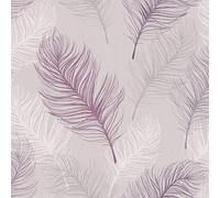 Arthouse Whisper Lavender Wallpaper - Lilac Feather Design - Subtle Sheen - Soft Lavender Tones - for Living Spaces & Feature Walls - Easy to Apply - Paste The Paper - 669803