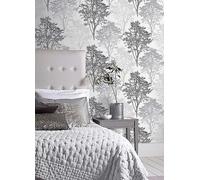 Wildwood Textured Wallpaper - Monochrome