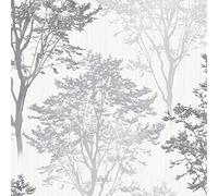 Arthouse Wildwood Mono White Glitter Vinyl Paste The Paper Vinyl Wallpaper