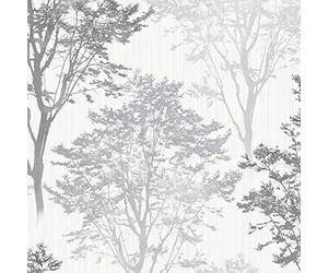 Arthouse Wildwood Mono White Glitter Vinyl Paste The Paper Vinyl Wallpaper