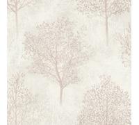 Arthouse Wonderland Natural Tree Silhoutte Forest Wallpaper Glitter 256702