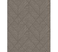 Arthouse Wood Grain Geo Charcoal / Gold Wallpaper