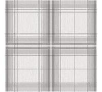 Plaid Check Tartan Wallpaper Chequed Woven Linen Effect Grey White Arthouse