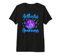 Arthritis Awareness and Rheumatoid Arthritis Ribbons Support Premium T-Shirt