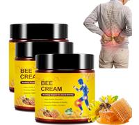 Arthritis & Joint Pain Relief Cream with Bee Venom 120g, Fast Acting Formula for Back, Knee, Foot Pain,Fast-Acting Deep Tissue Massage Cream for Swelling Muscle Recovery & Stiffness (Honey-3pc)