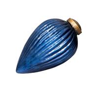 Arthur Cameron - 3" Extra Large Ribbed Crackle Glass Pinecone - Hand-Blown Glass Christmas Tree Decoration & Elegant Christmas Bauble for Winter Displays (Old Navy)