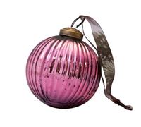 Arthur Cameron - 3" Ribbed Vintage Christmas Decorations, Glass Bauble - Perfect as a Collectible Ornament, or an Elegant Glass Christmas Decoration for Festive Trees (Mulberry)