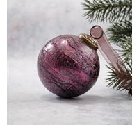 Arthur Cameron Antique Foil Glass Hanging Christmas Decorations | Bauble | Ornament (2", Mulberry)
