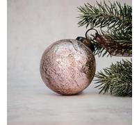Arthur Cameron Antique Foil Glass Hanging Christmas Decorations | Bauble | Ornament (2", Rose)