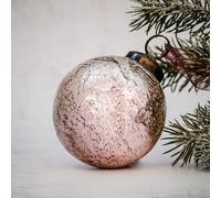 Arthur Cameron Antique Foil Glass Hanging Christmas Decorations | Bauble | Ornament (3", Rose)