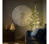 Arthur Cameron - Argus Paper Christmas Door Decoration 100cm - This foldable hanging snowflake is the perfect flatpack Xmas decoration for adding a warm, inviting glow to your home