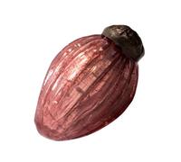 Arthur Cameron - Bauble Set of 6 - Small 1" Crackle Glass Pinecone Ornaments - Hand-Blown Christmas Tree Decorations (Mauve)