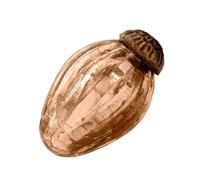 Arthur Cameron - Bauble Set of 6 - Small 1" Crackle Glass Pinecone Ornaments - Hand-Blown Christmas Tree Decorations (Champagne)
