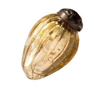 Arthur Cameron - Bauble Set of 6 - Small 1" Crackle Glass Pinecone Ornaments - Hand-Blown Christmas Tree Decorations (Gold)