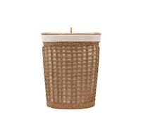 Arthur Cameron - Bhodra Oval Seagrass Laundry Basket with Lid & Cotton Lining - This Basket with a Removable Liner is Perfect as a Round Laundry Hamper for Bathroom (Extra Large)