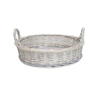 Arthur Cameron - Birlea Round Wicker Serving Tray - Perfect as a Decorative Table Centrepiece & Home Storage (37 cm)