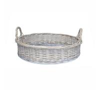 Arthur Cameron - Birlea Round Wicker Serving Tray - Perfect as a Decorative Table Centrepiece & Home Storage (43 cm)