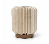 Arthur Cameron - Bodhi Modern Geometric Reading Lamp with Cotton Shade and Mango Wood Base - Rustic Table Lamp for Living Rooms, Bedrooms, Dining Rooms, Home Offices and Kitchens