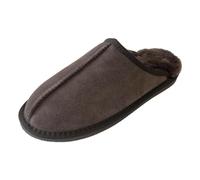 Arthur Cameron - Deluxe 'Michael' Men's Slippers Size 10 - Genuine Comfy Sheepskin Slippers with Lightweight, Non-slip TPR Hard Rubber Sole